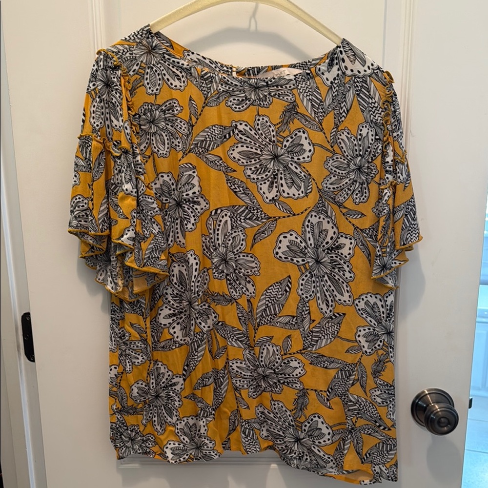 Floral Yellow Top